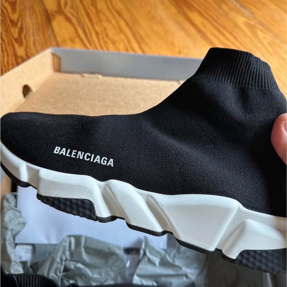 Balenciaga Black and White Sneakers